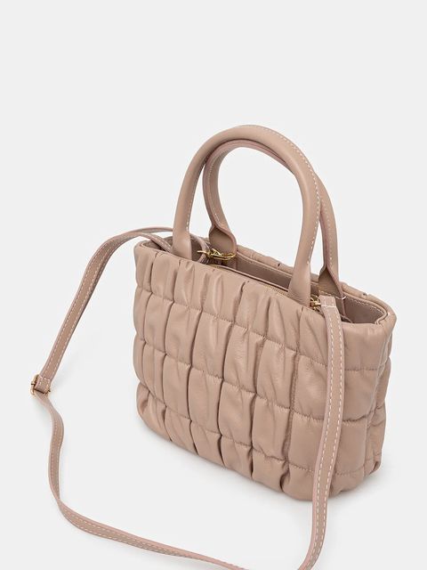 Answear.LAB torebka skórzana kolor różowy