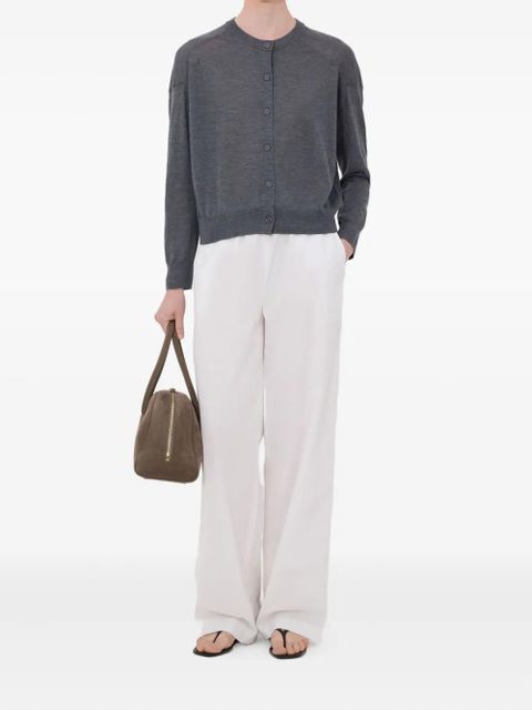 LouLou de Saison Kita buttoned crew-neck cardigan - Grey - zdjęcie produktu nr 2