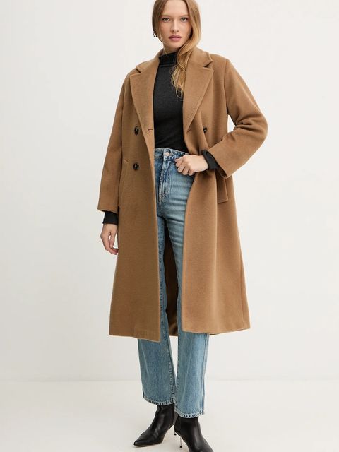 Weekend Max Mara płaszcz z dodatkiem wełny ZUFOLO kolor zielony 2525016092600 - zdjęcie produktu nr 2