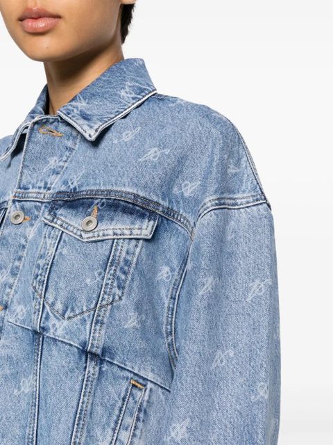 Axel Arigato Signature Rome cropped denim jacket - Blue