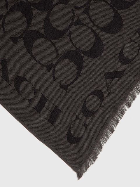 Coach szalik z domieszką jedwabiu - zdjęcie produktu nr 2