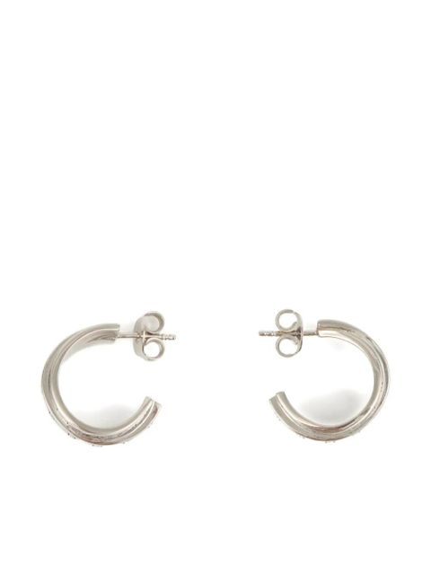MM6 Maison Margiela logo earrings - Silver