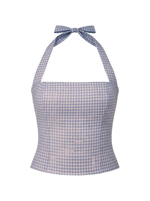 Reformation Malika top - Blue - zdjęcie produktu nr 2