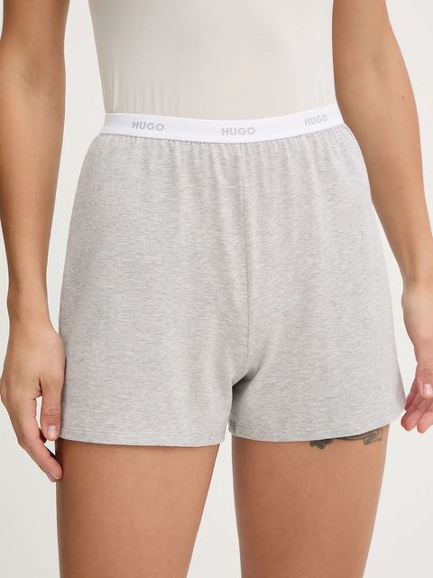 HUGO szorty piżamowe HUGO ID SHORTS damska kolor szary 50555600 - zdjęcie produktu nr 1