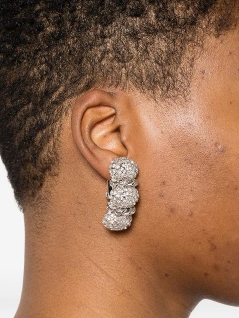 Alessandra Rich twisted embellished bijoux earrings - Silver - zdjęcie produktu nr 2