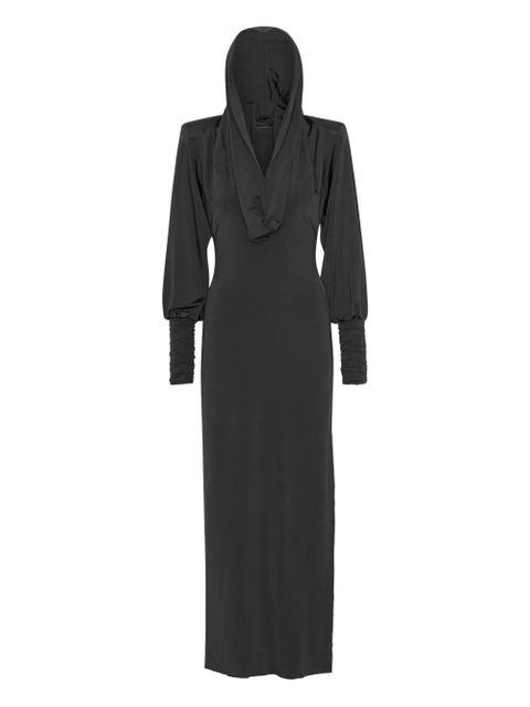 ROTATE BIRGER CHRISTENSEN hooded slinky maxi dress - Black - zdjęcie produktu nr 1