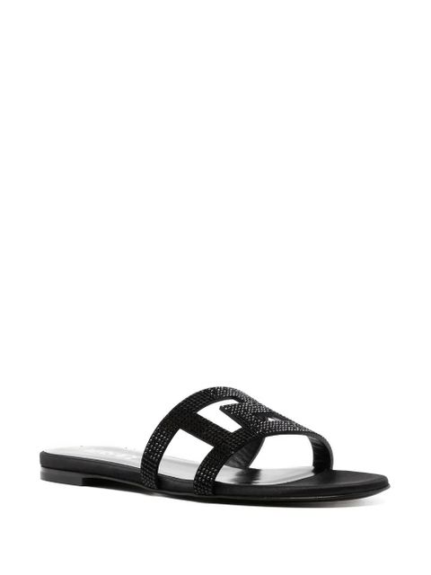 Versace Greca Maze crystal flat sandals - Black - zdjęcie produktu nr 2