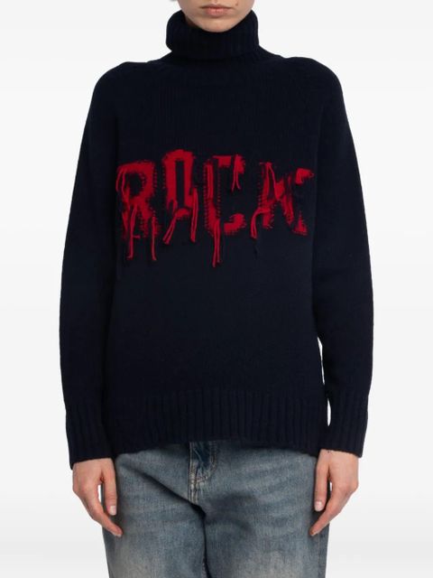 Zadig&Voltaire roll-neck frayed-detail sweater - Black