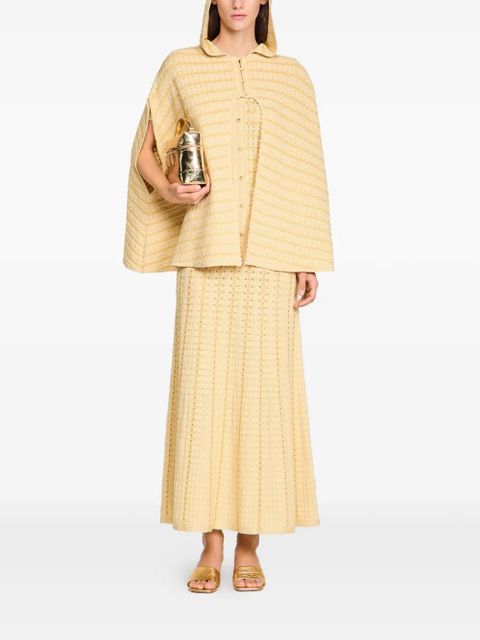 SANDRO rhinestone hooded cape - Neutrals - zdjęcie produktu nr 2