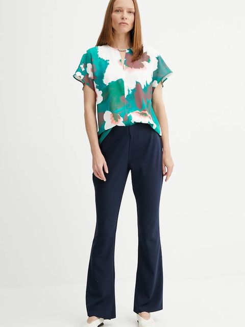 Calvin Klein legginsy damskie kolor granatowy dopasowane high waist LV044C297G - zdjęcie produktu nr 2