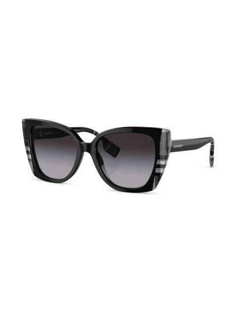 Burberry Eyewear oversized check-print sunglasses - Black