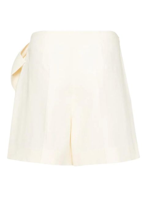 Chloé bow-detail linen shorts - Neutrals