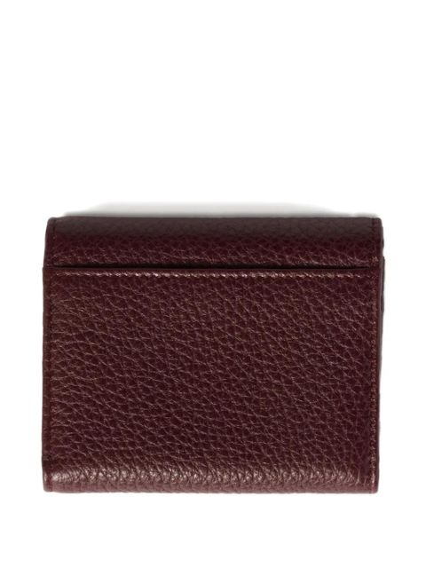 Miu Miu small logo-plaque leather wallet - Red