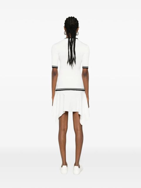 Off-White V-neck ribbed mini dress