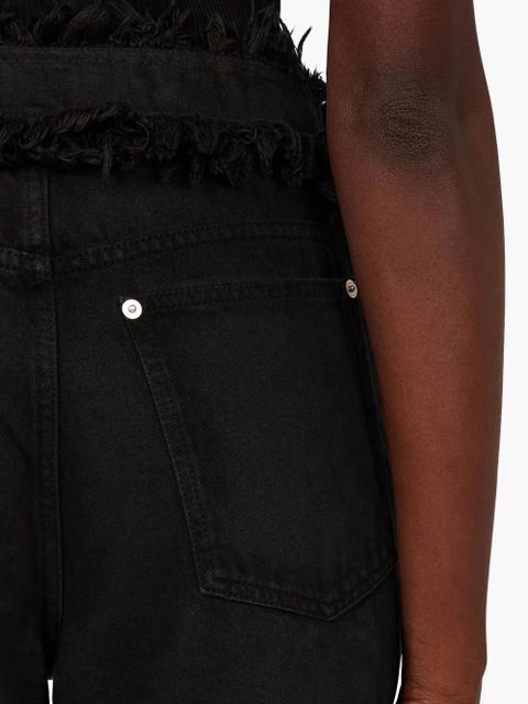 Ferragamo fringed straight-leg jeans - Black