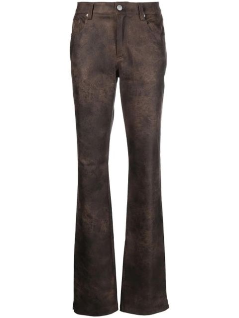 MISBHV washed-effect flared trousers - Brown - zdjęcie produktu nr 1