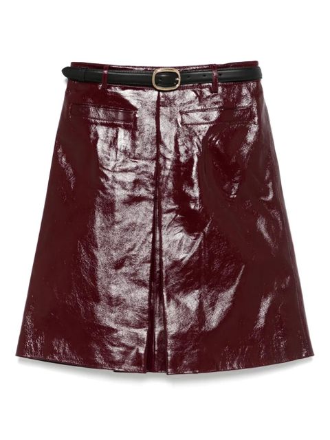 Self-Portrait leather skirt - Red - zdjęcie produktu nr 1