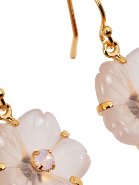 Jennifer Behr Lyanna floral drop earrings - White