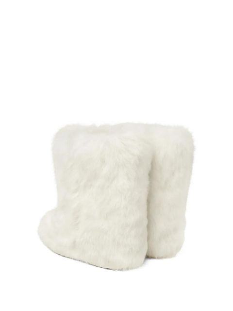 Versace Medusa fur boots - White