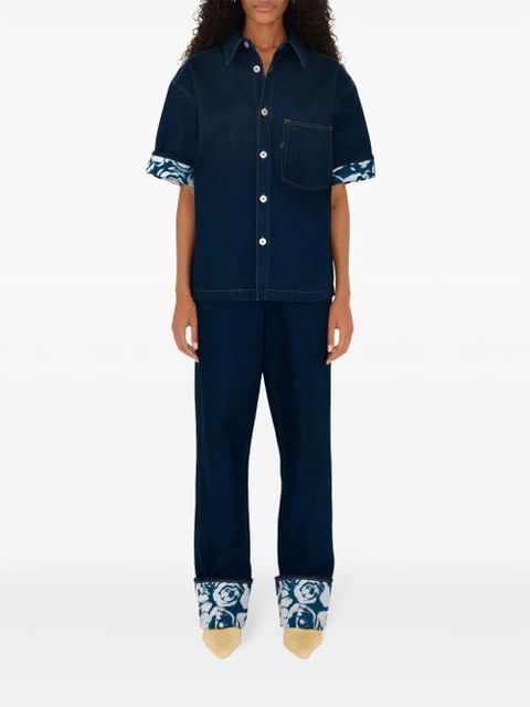 Burberry Heavyweight logo-patch denim shirt - Blue - zdjęcie produktu nr 2