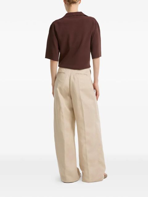 Yves Salomon pleated palazzo pants - Neutrals