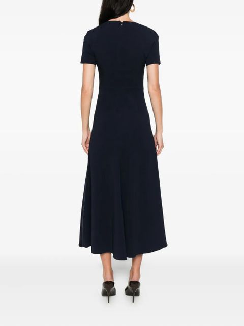 Victoria Beckham short-sleeve gathered dress - Blue