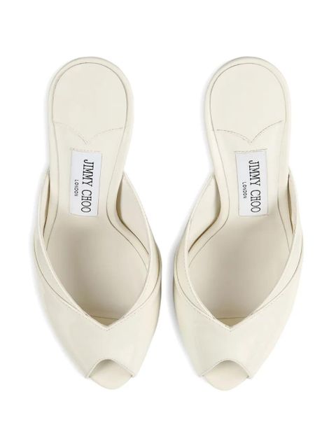 Jimmy Choo 100mm Brigitte peep-toe mules - Neutrals - zdjęcie produktu nr 2