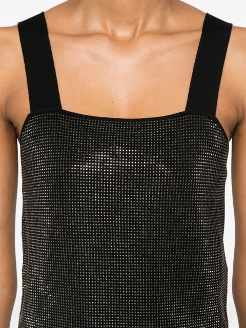 Maje rhinestone-embellished top - Black