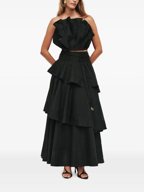 Aje Selestia ruffled top - Black