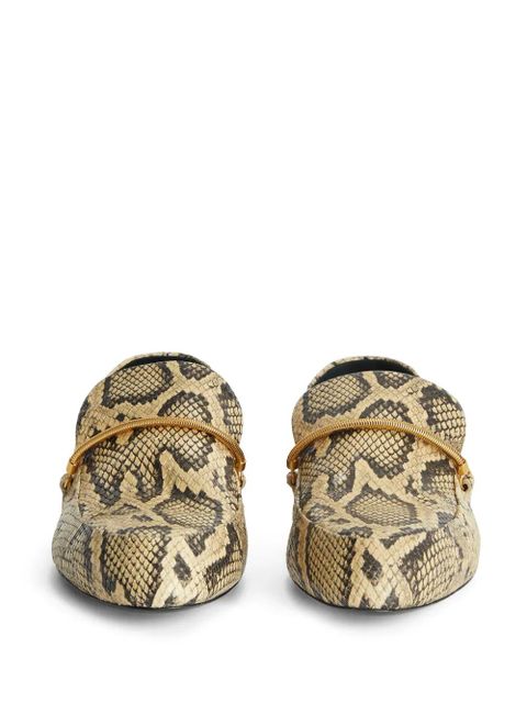 Jil Sander snakeskin-effect loafers - Neutrals