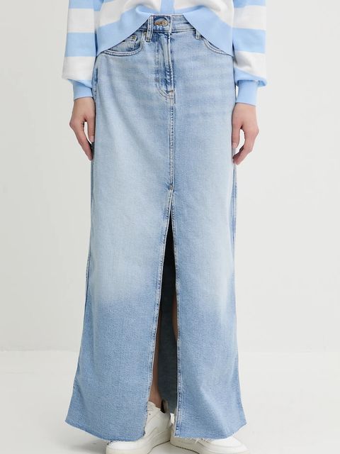 Tommy Jeans spódnica jeansowa kolor niebieski maxi prosta DW0DW20581 - zdjęcie produktu nr 1