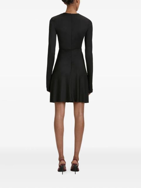 Victoria Beckham long-sleeve V-neck mini dress - Black