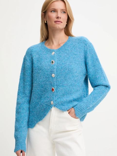 Answear.LAB kardigan z wełną damski kolor niebieski - zdjęcie produktu nr 1