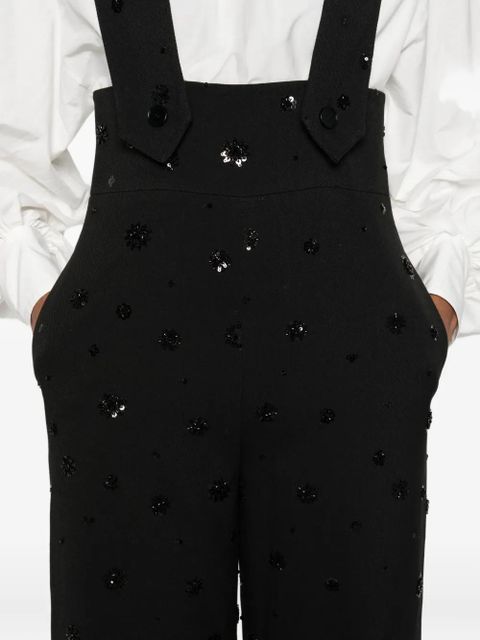 Maje sequin-embellished trousers - Black