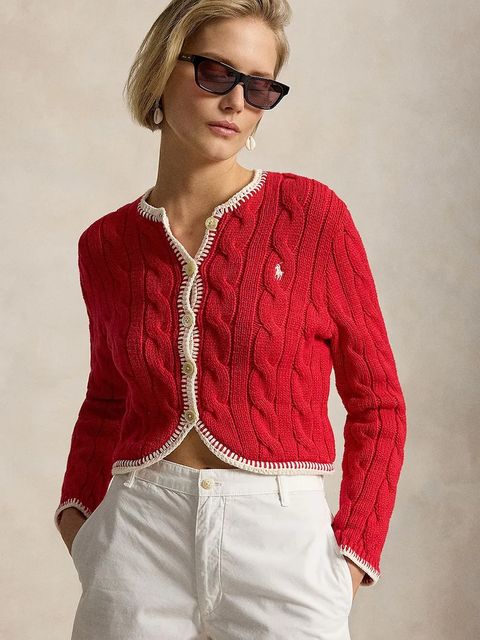 Polo Ralph Lauren kardigan damski bawełniany COTTON-SWEATER-CARDIGAN - zdjęcie produktu nr 2