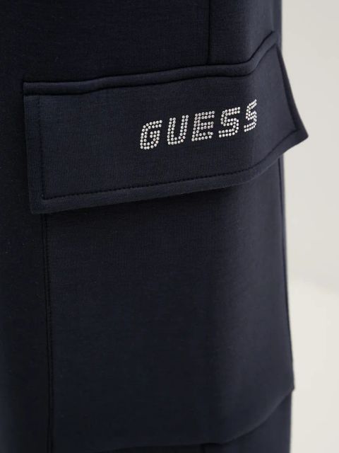 Guess spodnie dresowe CECILIA kolor niebieski z aplikacją V4BB12 K7UW2