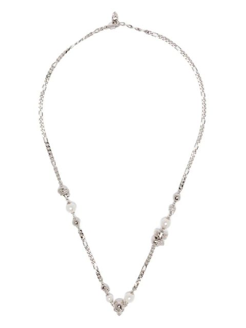 Alexander McQueen skull-charm curb-chain necklace - Silver - zdjęcie produktu nr 1