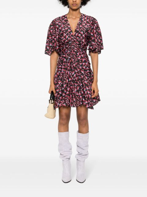 ISABEL MARANT Lienne ruched mini dress - Black - zdjęcie produktu nr 2