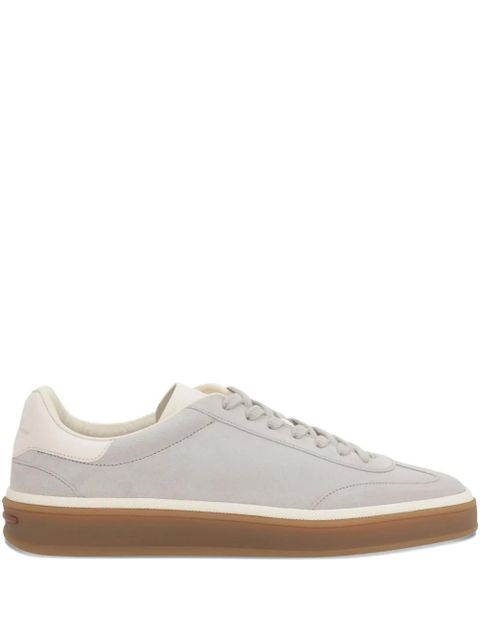 Loro Piana lace-up suede sneakers - White