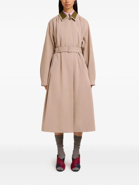 Marni contrast-collar belted trench coat - Neutrals - zdjęcie produktu nr 2