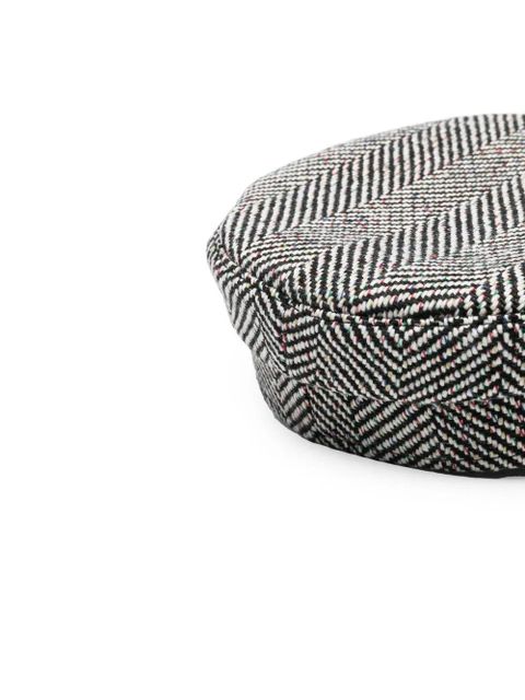 Ruslan Baginskiy herringbone-pattern baker boy cap - Black - zdjęcie produktu nr 2