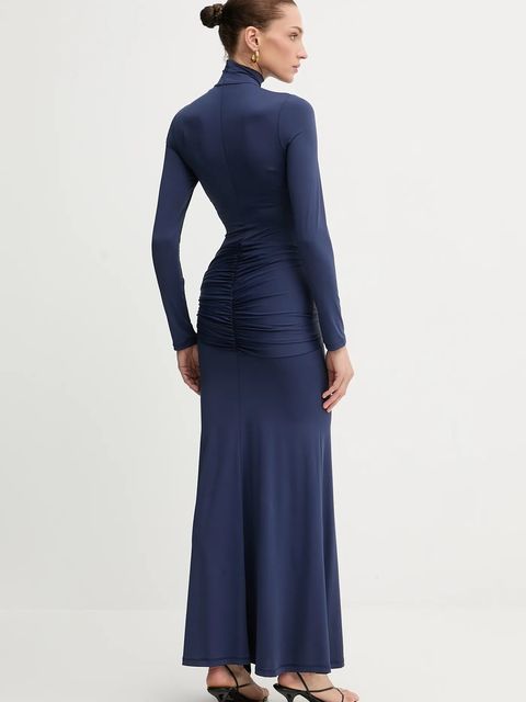 Bardot sukienka ALIX kolor granatowy maxi dopasowana 59467DB