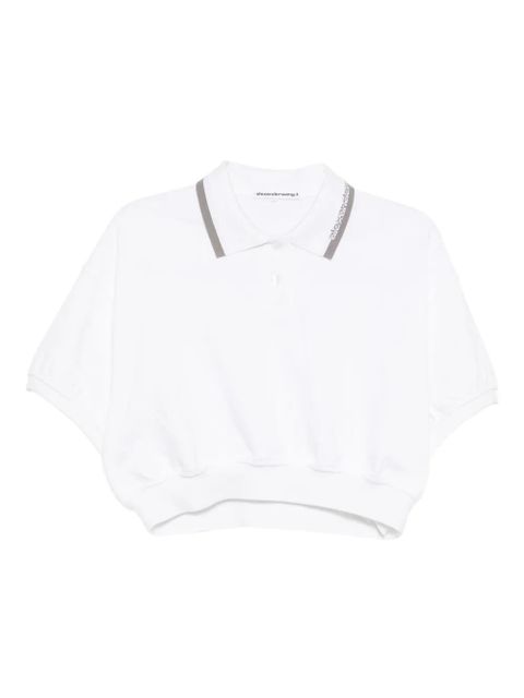 Alexander Wang logo-collar polo shirt - White - zdjęcie produktu nr 1
