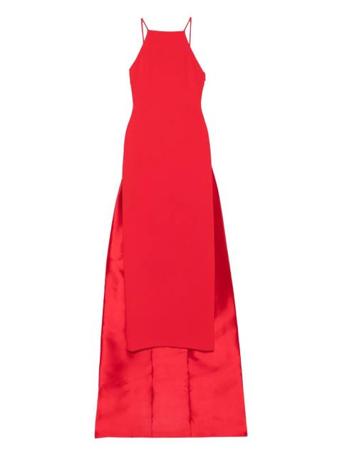 Solace London Ulla halterneck train dress - Red - zdjęcie produktu nr 1