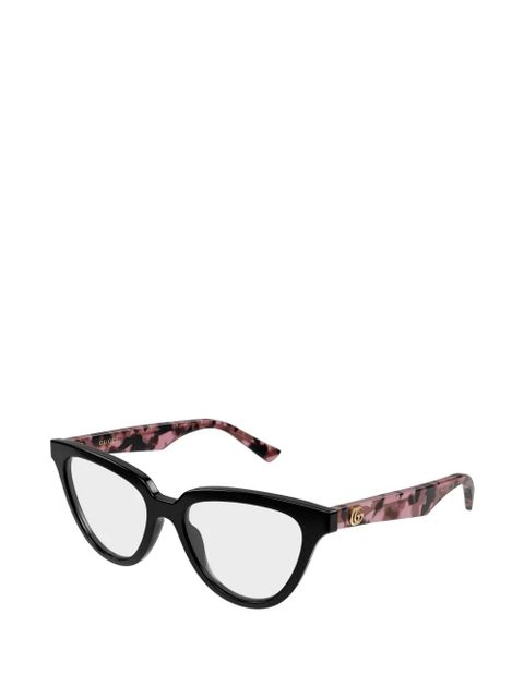 Gucci Eyewear cat-eye tortoiseshell-effect glasses - Black - zdjęcie produktu nr 2