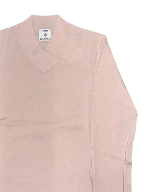 Casablanca V-neck long-sleeve sweater - Pink - zdjęcie produktu nr 2