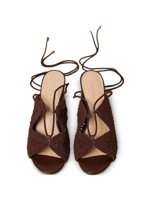 TWINSET macrame tie sandals - Brown