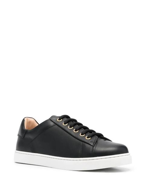 Gianvito Rossi leather lace-up sneakers - Black - zdjęcie produktu nr 2