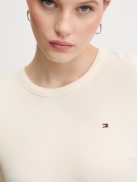 Tommy Hilfiger t-shirt damski kolor beżowy WW0WW47308