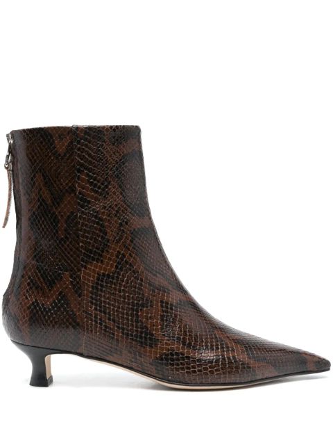 Aeyde 40mm snake-print boots - Brown